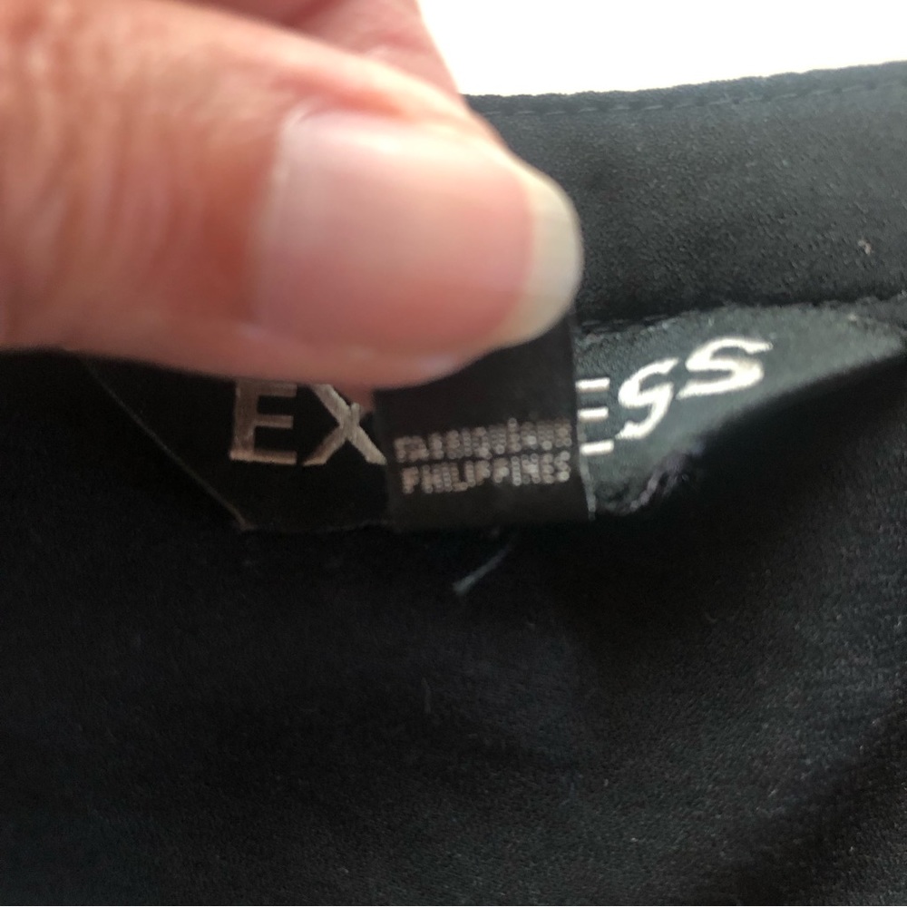Express - women’s XS top 3/4 sleeves gray and Black / Grey Top - Picture 5 of 10